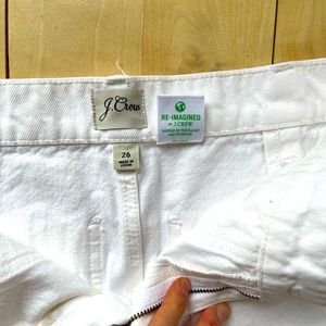 J.Crew white cropped utility straight leg.